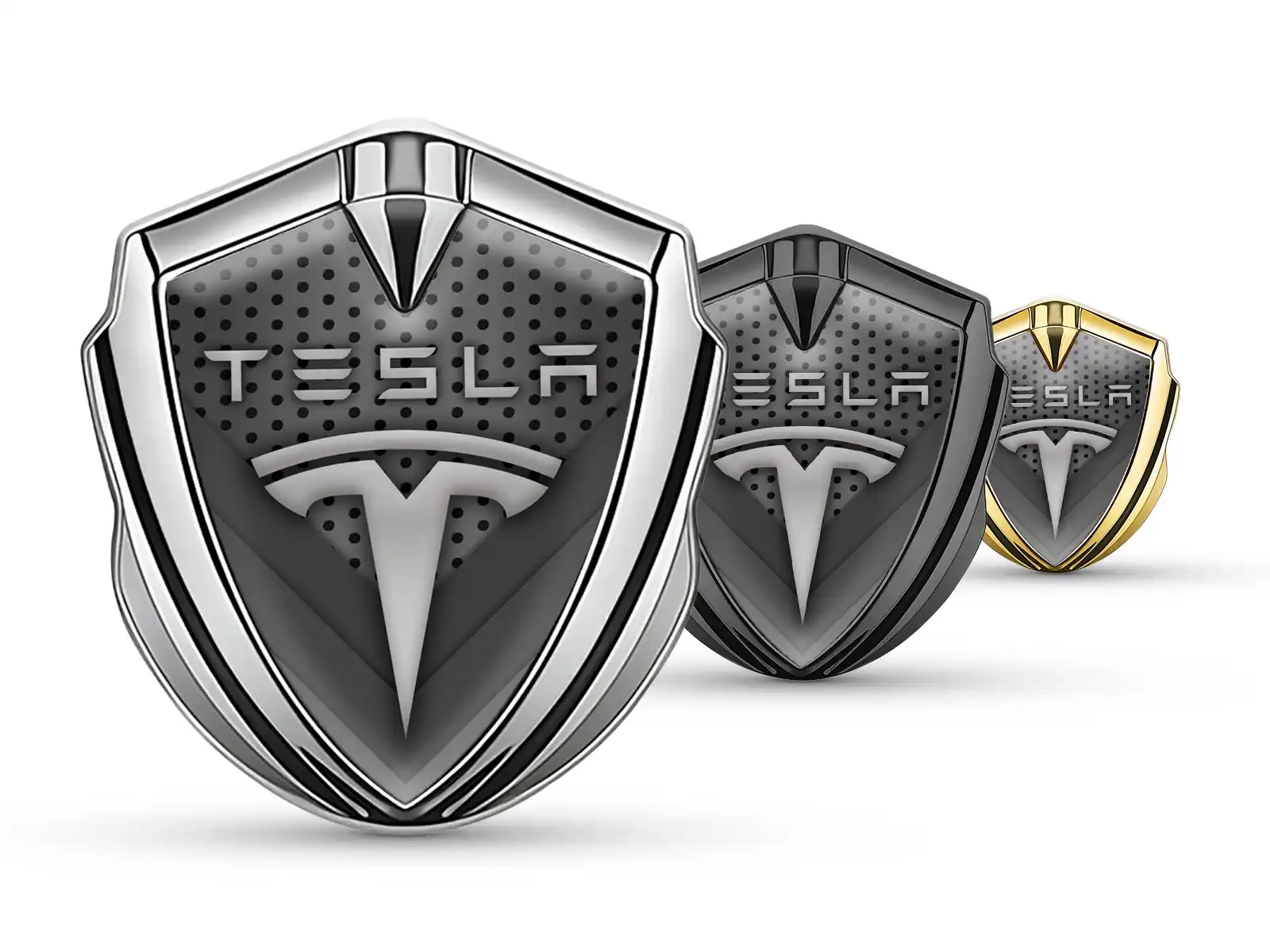 Tesla Metal Emblem Badge Max Design Sturdy